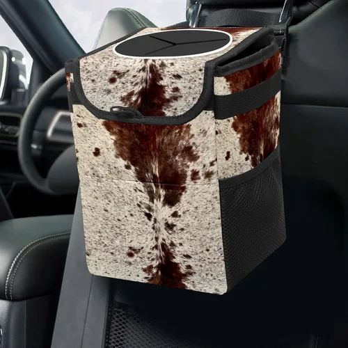 Vista 11 de Bote de basura plegable reutilizable e impermeable con tapa, cubo de basura automotriz, organizador interior del automóvil 2022011263