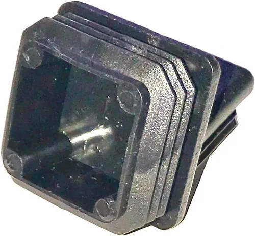Vista 14 de Paquete de 10: (0.5 pulgadas (1/2 pulgadas), calibre 14-20, tapón cuadrado de plástico negro, tapa de extremo de tubo, insertos deslizantes
