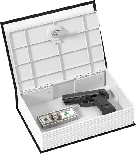 Vista 3 de Caja de ahorro de dinero para adultos, alcancía de libro con cerradura y llave seguras, caja de seguridad secreta de diccionario de 9.45 x 6.1 x