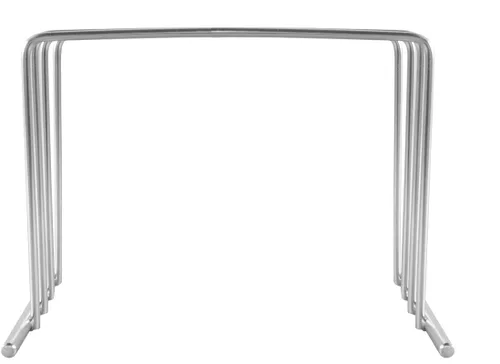 Vista 4 de Estante para tablas de cortar comercial, acero inoxidable, no se oxida, capacidad para 3 tablas