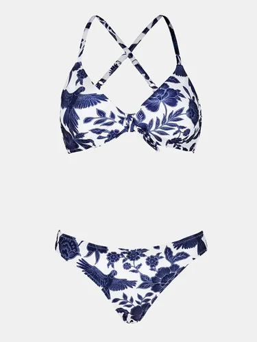 Vista 83 de CUPSHE - Conjunto de bikini de dos piezas para mujer, estampado floral y detalle de nudo de conejo
