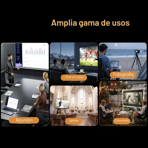 Vista 6 de Transmisor inalámbrico USB-C y receptor HDMI, kit de pantalla 1080P @60Hz