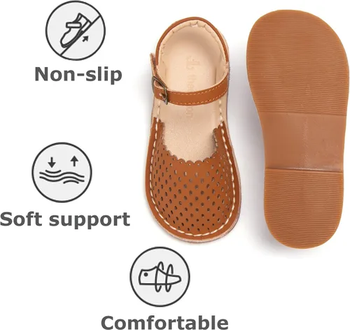 Vista 228 de THEE BRON Sandalias cómodas para niñas, zapatos para niños, sandalias rellenas