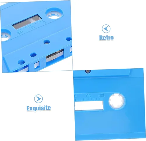 Vista 3 de Retro Blue Blank Audio Cassettes 2pcs for Xmas Party Decor