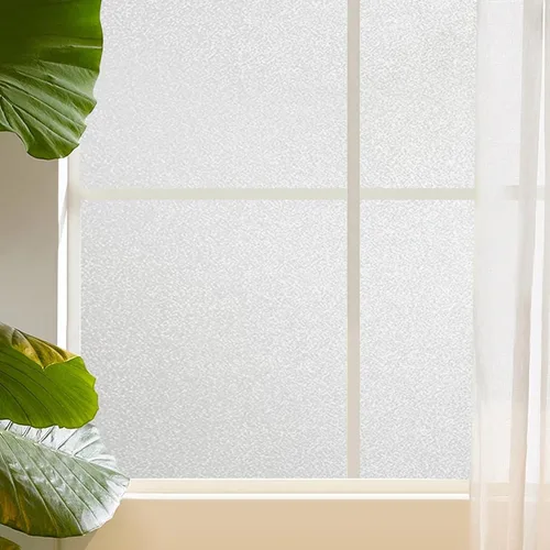 Vista 2 de Shackcom - 2 rollos de 45.2 x 118 pulgadas, película de privacidad para ventana de baño - Adhesión estática no adhesiva - Bloqueo UV del sol