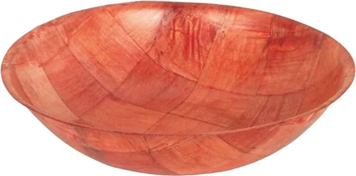Vista 2 de Tiger Chef Cuencos de ensalada de madera tejida de 20 pulgadas. Juego de 3 cuencos con cuchara de ensalada gratis. Cuencos de ensalada de palomitas