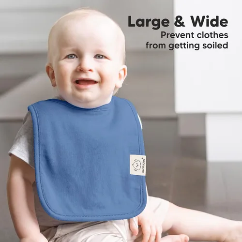 Vista 7 de KeaBabies Paquete de 8 baberos orgánicos para bebés para niñas y niños y paquete de 8 baberos orgánicos para bebés para niños y niñas, baberos