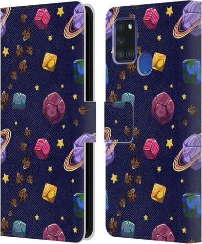 Vista 239 de Head Case Designs Officially Licensed Carla Morrow Colorful Space Dice Patterns Leather Wallet Case Compatible with Samsung Galaxy A07 4G