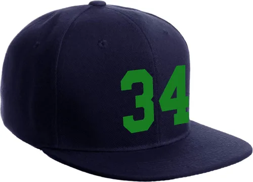 Vista 164 de Número de equipo modificado para requisitos particulares del jugador del color del sombrero del Snapback de la visera plana clásica de la visera