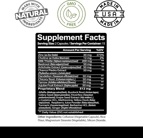 Vista 3 de Kaya Naturals Liver Cleanse Detox & Repair - Suplemento de cardo mariano - Desintoxicación hepática para mujeres y hombres - Extracto de alcachofa