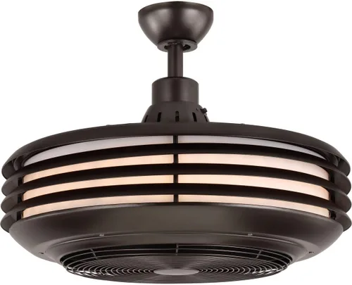 Vista 6 de Progress Lighting Sanford - Ventilador de techo cerrado para interiores y exteriores de 24 pulgadas con luz LED Delivers powerful airflow and LED