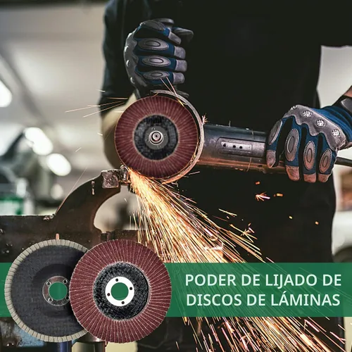 Vista 5 de Discos de solapa de 4 pulgadas, 20 almohadillas de lijado de grano 40 para amoladora angular, compatible con Dewalt Makita