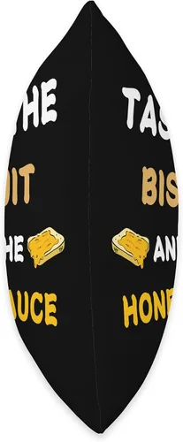 Vista 2 de Taste the Biscuit Merch Apparel Merch Taste The Biscuit - Almohada con salsa de miel, 16 x 16 pulgadas, multicolor
