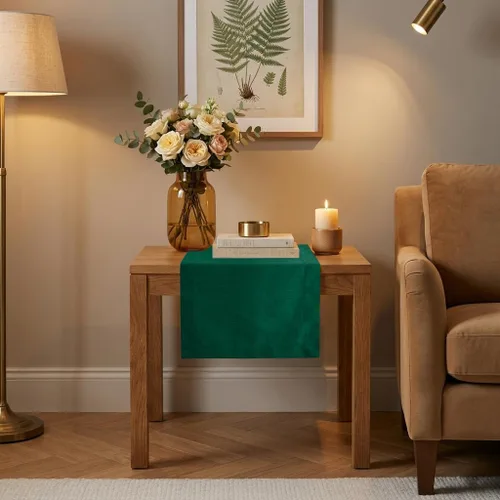 Vista 31 de Luxe Shine™ by D'Moksha - Camino de mesa negro de 36 pulgadas, elegante camino de mesa de seda, lavable a máquina, 14 x 36 pulgadas para tocador