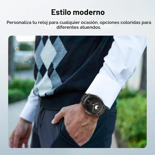 Vista 8 de Ticwatch Pro 5 - Correa de repuesto para reloj inteligente de 0.945 in de ancho, correa de reloj de piel de liberación rápida, correa de reloj Smart