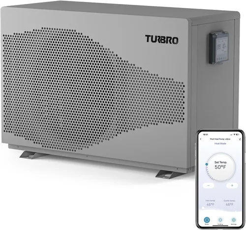 Vista 9 de TURBRO Bomba de Calor para Piscina de 18,000 BTU, Calefactor Eléctrico para Piscinas sobre el Suelo y Spas de hasta 6,000 Galones, Intercambiador
