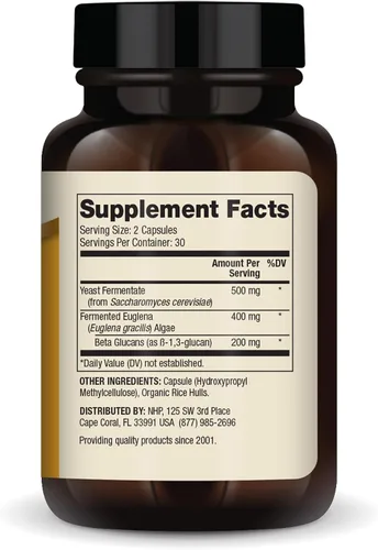Vista 2 de Dr. Mercola Beta glucanos fermentados - Apoyo al sistema inmunológico - Fermentado de levadura Beta-1,3-Glucano y EpiCor - Vegetariano - No lácteos