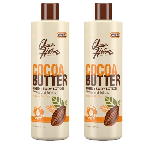 Vista 10 de Queen Helene Loción para manos y cuerpo de manteca de cacao – Fórmula ultra hidratante para una piel suave y radiante, 16 onzas, paquete de 3