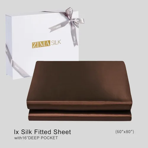 Vista 6 de ZIMASILK Sábana bajera ajustable 100% seda de morera 19 Momme, sin costuras, con bolsillo profundo, suave, sedosa e hipoalergénica para un sueño