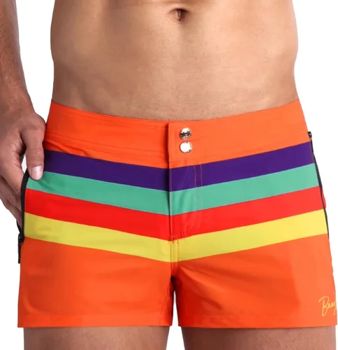 Vista 17 de Bang Men's Swimwear - Beach Shorts - Stretchy Quick-Dry All-Use Premium Swimsuit Trunk Square Cut