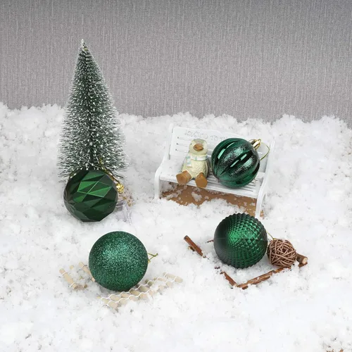Vista 4 de Bolas de Navidad adornos para árbol de Navidad, juego de bolas de Navidad para fiesta de vacaciones y decoración de boda