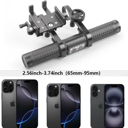 Vista 8 de Redcomets Luz de bicicleta de 10000 mAh, extensor de manillar de bicicleta, accesorios de scooter eléctrico, faros de bicicleta de aleación