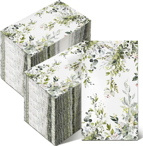 Vista 20 de Seajan 200 piezas de sombrillas de playa, servilletas de papel para invitados, toallas de mano desechables para baño, servilletas de papel