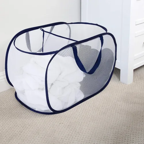 Vista 2 de Cesta plegable Dazz de Pro-Mart con 3 compartimentos, color blanco