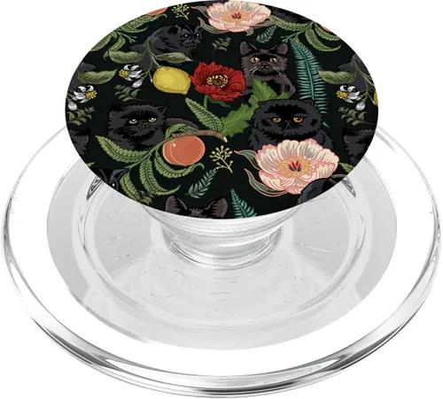 Vista 9 de Botanical and Black Cats PopSockets - Agarre y soporte para teléfonos y tabletas, Negro