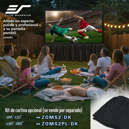 Vista 9 de Pantalla para proyector al aire libre con soporte 16:9, 8K 4K Ultra HD 3D, plegable y rápida YardMaster 2 Dual Proyección delantera y trasera