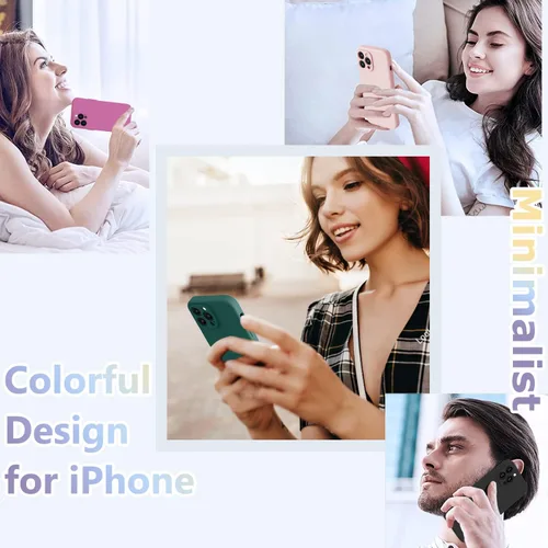 Vista 7 de BossKiss Compatible con iPhone 13 Pro Max Funda, Funda de Silicona Líquida Premium [Tacto Aterciopelado]