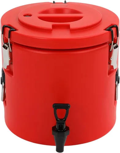 Vista 9 de Dispensador de bebidas aislado, de acero inoxidable, térmico para café frío y caliente, agua, dispensador de bebidas con grifo para hielo, fiesta