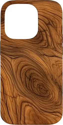Vista 16 de iPhone 7 Plus/8 Plus elegante estampado de grano de madera marrón intenso estuche con estampado