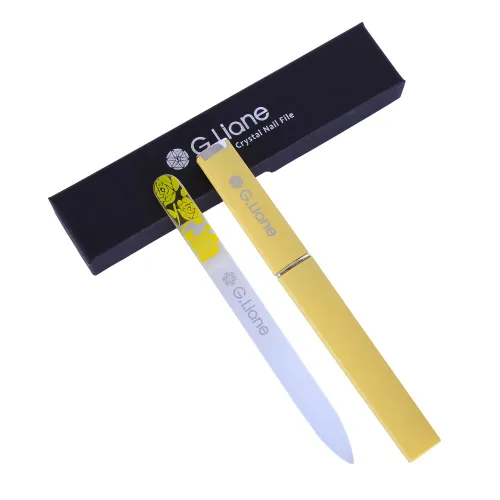 Vista 6 de Lima de uñas de cristal premium con estuche, limas de uñas de cristal profesional, juego de manicura perfecto para mujeres, hombres y niños, juego