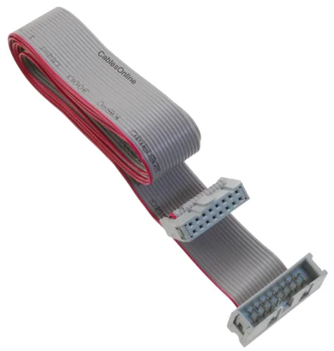 Vista 6 de CablesOnline, cable de extensión de cinta plana IDC de 16 hilos de 16 pines (2x8) de 0.100 in de paso de 4 pulgadas, FR-1604M