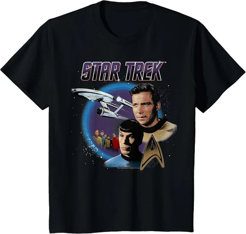 Vista 46 de Star Trek Original Series Vintage Enterprise T-Shirt Baby Blue