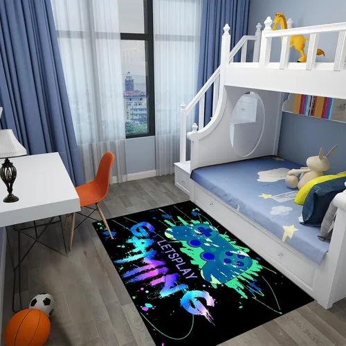 Vista 17 de Alfombras de juegos para niños y adolescentes, decoración de dormitorio, alfombras de jugador para sala de estar, alfombras de mando de gamepad