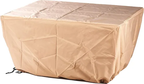 Vista 10 de Oakland Living Juego de mesa rectangular de aluminio de 48 pulgadas, cuatro balancines giratorios profundos, cuentas de fuego, tapa y cubiertas