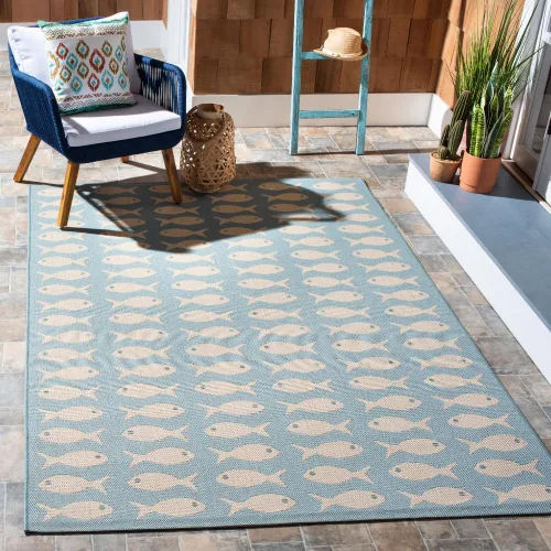 Vista 21 de SAFAVIEH Alfombra lavable para exteriores, colección Patio de 2.3 x 6.7 pies, color negro y beige, no desprende pelusa y fácil limpieza, ideal