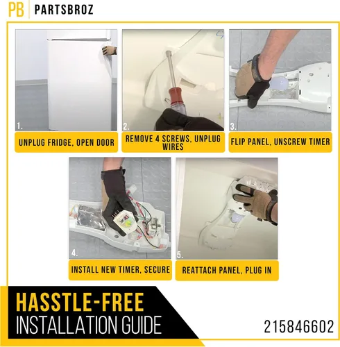 Vista 6 de Temporizador de descongelación para refrigerador 215846602 - Sustituye a AP2111929, 00624728, 00626234, 00628510, 00628518, 0628510, 08000559