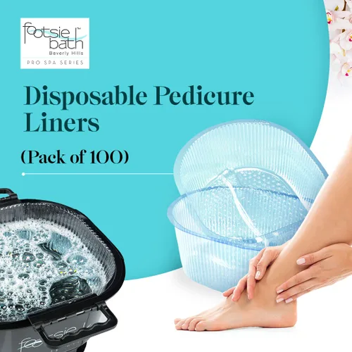 Vista 2 de Footsie - Revestimientos de baño desechables originales para pedicura, 100