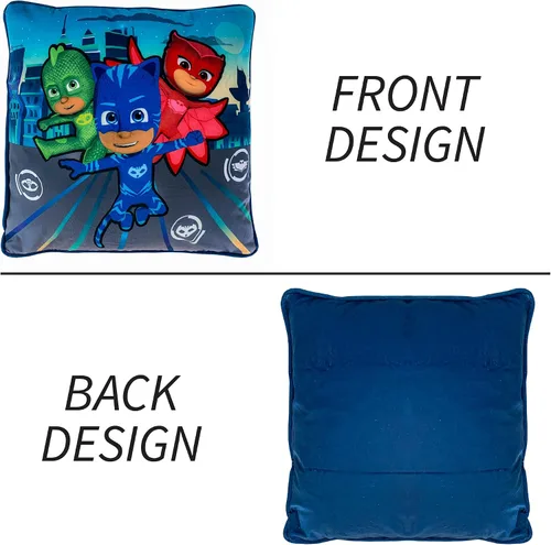Vista 3 de Franco Funda de almohada decorativa suave para niños, 15 x 15 pulgadas, PJ Masks