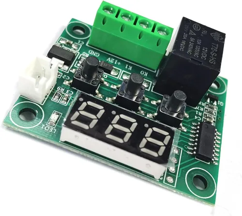 Vista 3 de Kiro&Seeu W1209 12V DC Controlador de Temperatura Digital Tablero Micro Termostato Digital -58.0-230.0 °F Interruptor de módulo de control
