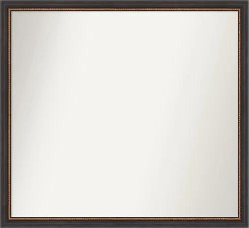 Vista 136 de Amanti Art Espejo de baño negro para sobre el fregadero, 23 x 23 pulgadas, espejo cuadrado negro Ashton, marco de madera tradicional mediano, se