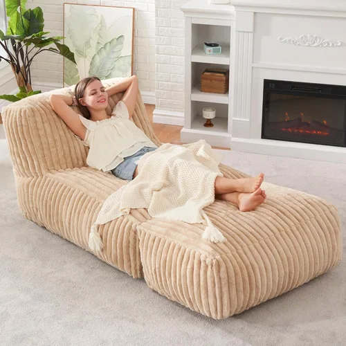 Vista 11 de Hobestluk Puf con espuma viscoelástica, tela de piel sintética ultrasuave, diseño ergonómico, puf pequeño, para sala de estar, dormitorio, sala