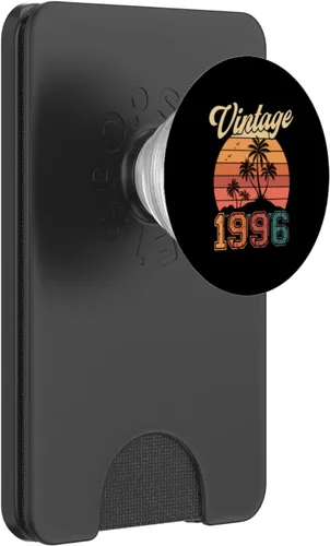 Vista 8 de Vintage 1996 Retro Sunset Nostalgia 90s 30th Birthday PopSockets Adhesive PopGrip