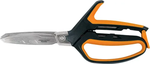 Vista 7 de Tijeras de Taller Fiskars Pro PowerArc, Tijeras de Acero Inoxidable Resistentes, Herramienta de Grado Industrial para Edificación y Construcción, 10