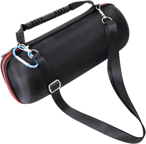 Vista 2 de Funda de almacenamiento para altavoces JBL Pulse 4 con correa para el hombro y la mano, funda de transporte rígida de EVA para viaje, funda