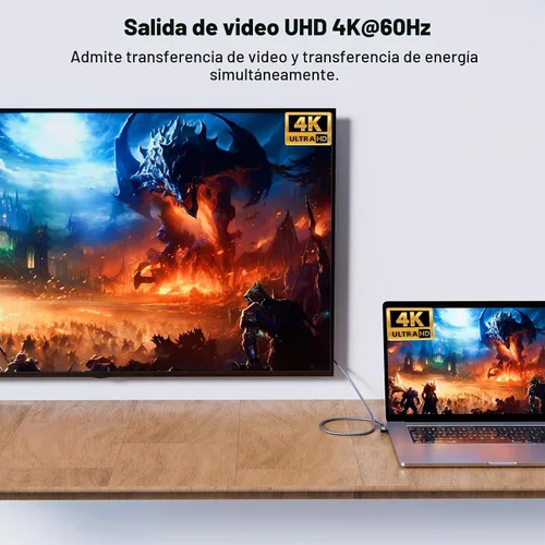 Vista 4 de Cable USB C 3.2 Gen2x2 de 20 Gbps, 90 grados USB C 4K @60Hz UHD Video 5A/240W PD3.1 Cable de carga rápida con E-Marker compatible con Thunderbolt 3/4