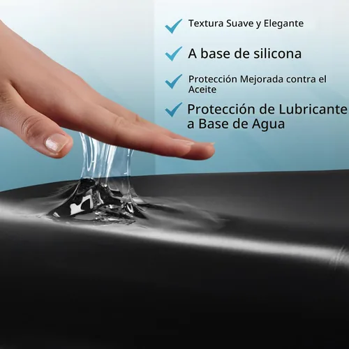 Vista 7 de Protector de colchón de vinilo impermeable Queen 60x80 pulgadas, color negro fácil de limpiar